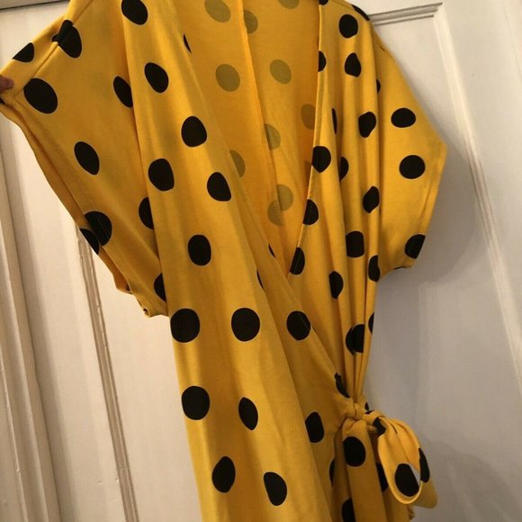 Zara NWOT polka dot wrap dress size small - Picture 11 of 13